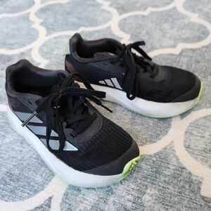 adidas Running Shoes, Duramo SL, Boys Size 13K, Black, White, Neon Green